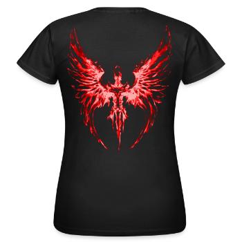 2reborn Angelwings Knight 01 2 - Frauen T-Shirt - Schwarz - Hinten - AI Model Female 172 dark (172cm)