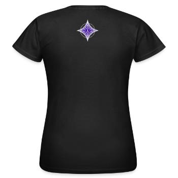Raum Zeit Krümmung - Frauen T-Shirt - Schwarz - Hinten - AI Model Female 172 dark (172cm)