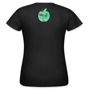 Apple - Women's T-Shirt - black - Back - AI Model Female 172 dark (172cm)