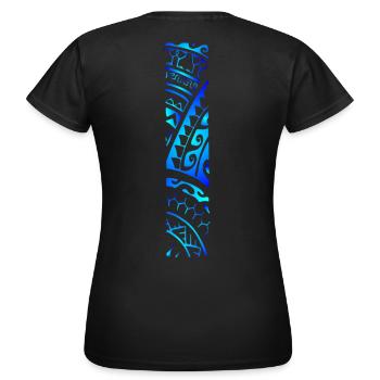 REVA (Lagoon blue) - Women's T-Shirt - black - Back - AI Model Female 172 dark (172cm)