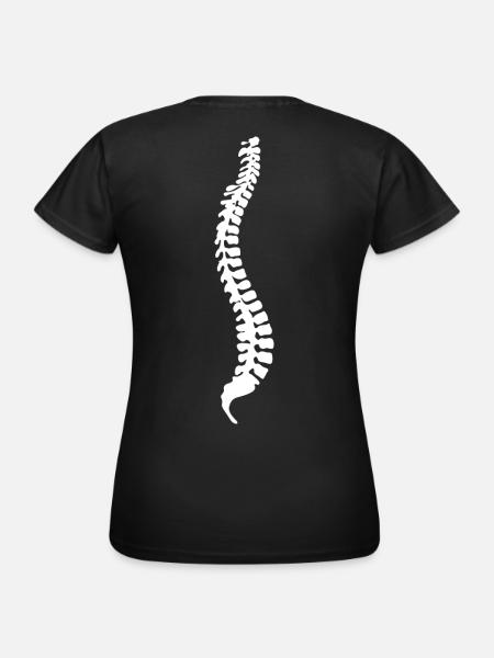 Wirbelsäule - Rücken - Frauen T-Shirt - Schwarz