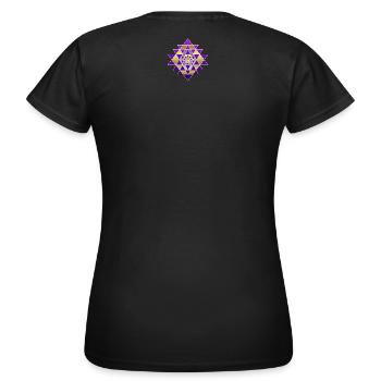 Sri Yantra Transformation - Frauen T-Shirt - Schwarz - Hinten - AI Model Female 172 dark (172cm)