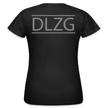 DLZG - Die Linke zum Gruss Motorrad - Frauen T-Shirt - Schwarz - Hinten - AI Model Female 172 dark (172cm)