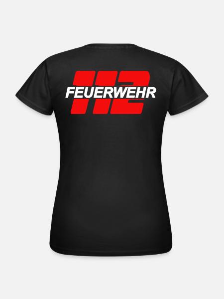 FEUERWEHR 112 - Freiwillige Feuerwehr FW30 - Frauen T-Shirt - Schwarz
