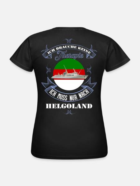 Helgoland mit der MS Helgoland in Farbe - Frauen T-Shirt - Schwarz