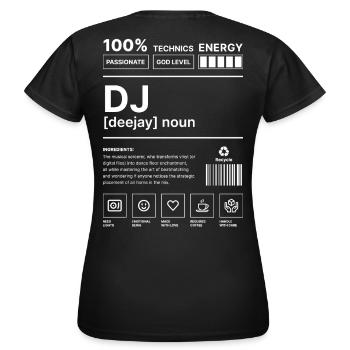 Deejay Vibes - Women's T-Shirt - black - Back - AI Model Female 172 dark (172cm)