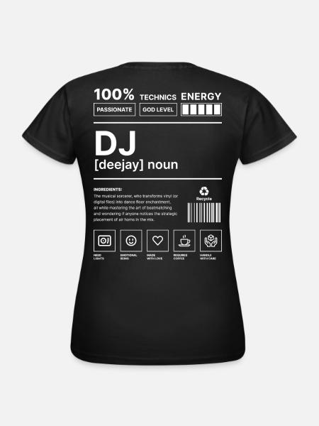 DJ-stemning - T-skjorte for kvinner - svart