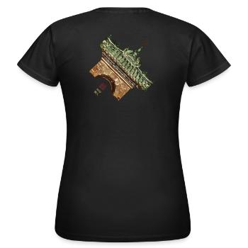 Chinesisch_Architektur_Himmelstempel_Tongren1420 - Frauen T-Shirt - Schwarz - Hinten - AI Model Female 172 dark (172cm)