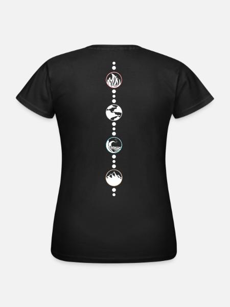 4 Elemente - Frauen T-Shirt - Schwarz