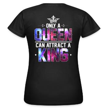 Roi de la Reine (1of2) - T-shirt Femme - noir - Dos - AI Model Female 172 dark (172cm)