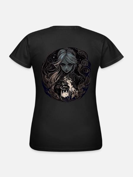 Düstere wunderschöne Hexe / Wicca - Frauen T-Shirt - Schwarz