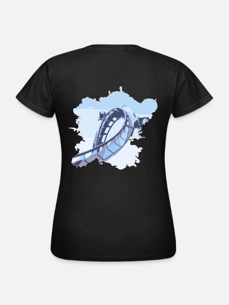 Rollen-LabelDrop - Frauen T-Shirt - Schwarz