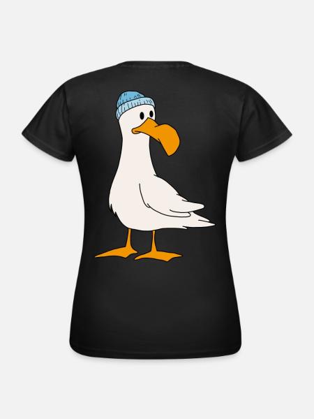 Möwe - Frauen T-Shirt - Schwarz