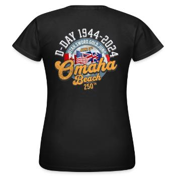 Omaha Beach 250th anniversary back - T-shirt Femme - noir - Dos - AI Model Female 172 dark (172cm)