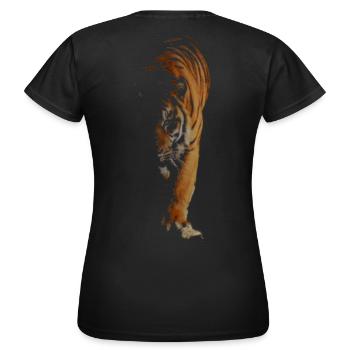 Tiger - Women's T-Shirt - black - Back - AI Model Female 172 dark (172cm)