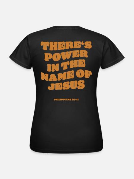 Name of Jesus - christliches design - T-shirt dam - svart