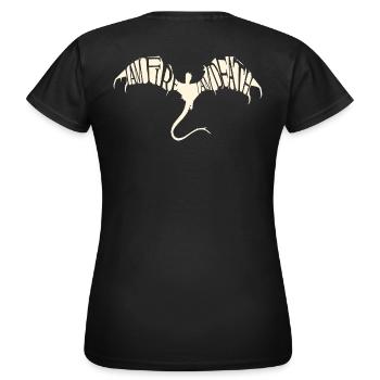 Le Hobbit Smaug Avec Citation Design - T-shirt Femme - noir - Dos - AI Model Female 172 dark (172cm)
