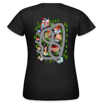 Auto Spiel Matte Papa Tag Geschenk - Frauen T-Shirt - Schwarz - Hinten - AI Model Female 172 dark (172cm)