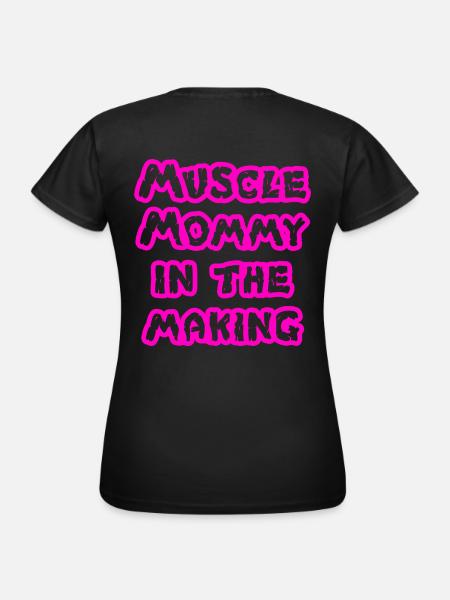 Gym & Fitness – Muscle Mommy in the Making - T-shirt dam - svart