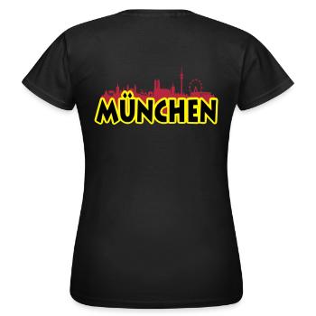 Munich - T-shirt Femme - noir - Dos - AI Model Female 172 dark (172cm)