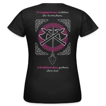 Maid 6 - Frauen T-Shirt - Schwarz - Hinten - AI Model Female 172 dark (172cm)