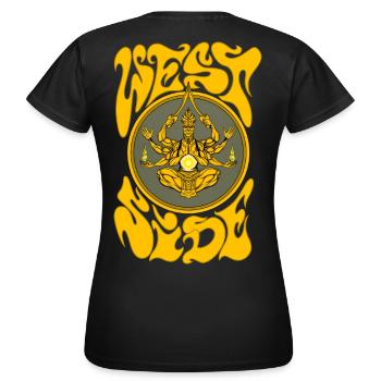Côté ouest - T-shirt Femme - noir - Dos - AI Model Female 172 dark (172cm)