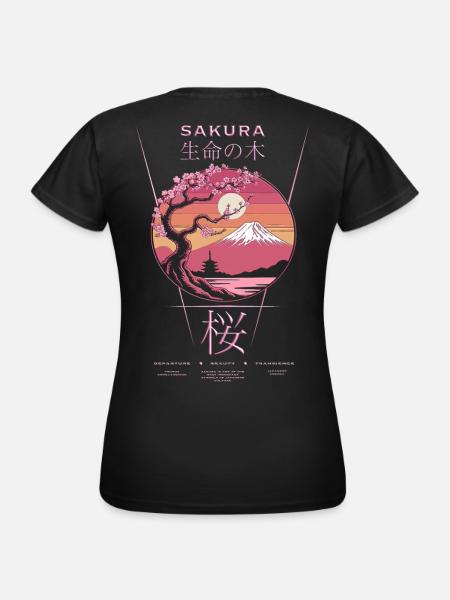 Sakura - Japan - Frauen T-Shirt - Schwarz