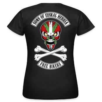 Basken Bikers - Frauen T-Shirt - Schwarz - Hinten - AI Model Female 172 dark (172cm)