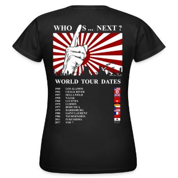 L'énergie nucléaire non merci Chernobyl fukushima - T-shirt Femme - noir - Dos - AI Model Female 172 dark (172cm)