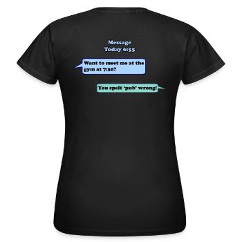 Exercise - Women's T-Shirt - black - Back - AI Model Female 172 dark (172cm)