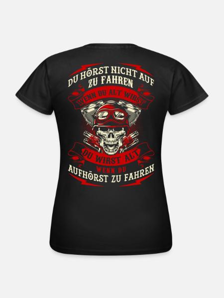 Motorrad fahren aufhören - Frauen T-Shirt - Schwarz
