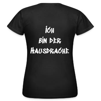 Hausdrache - Frauen T-Shirt - Schwarz - Hinten - AI Model Female 172 dark (172cm)