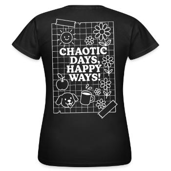 Jours chaotiques (blanc) - T-shirt Femme - noir - Dos - AI Model Female 172 dark (172cm)