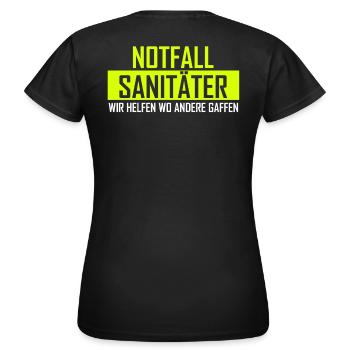 Paramédicaux d'urgence Aidez-nous là où d'autres regardent gawk - T-shirt Femme - noir - Dos - AI Model Female 172 dark (172cm)