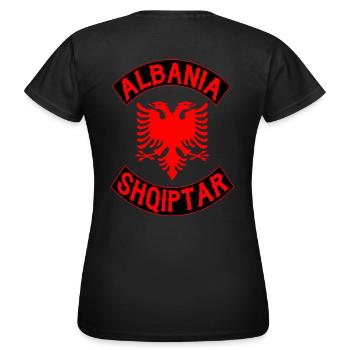 shqiptar albania - Women's T-Shirt - black - Back - AI Model Female 172 dark (172cm)