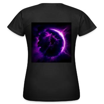 Éruption planétaire - T-shirt Femme - noir - Dos - AI Model Female 172 dark (172cm)