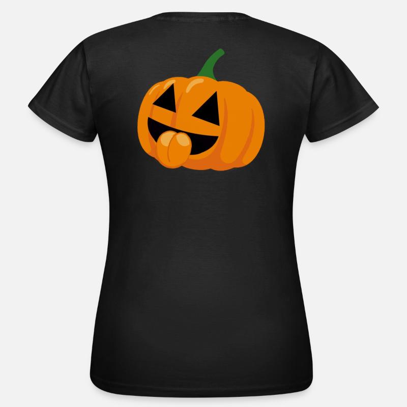 pumpkin halloween drawing - Women's T-Shirt - black