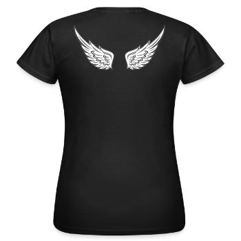 ailes d'anges - T-shirt Femme - noir - Dos - AI Model Female 172 dark (172cm)