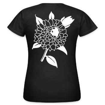 PIVOINE noir et blanc - T-shirt Femme - noir - Dos - AI Model Female 172 dark (172cm)