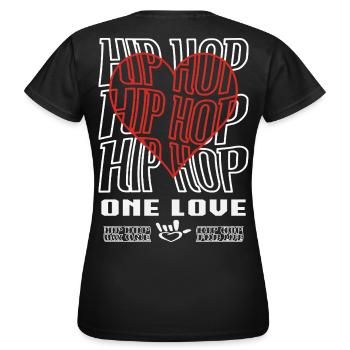 Hip Hop - One Love - T-shirt Femme - noir - Dos - AI Model Female 172 dark (172cm)