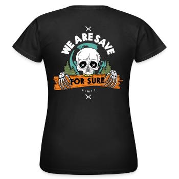 Nous sommes sauvés - T-shirt Femme - noir - Dos - AI Model Female 172 dark (172cm)