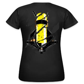 Fire brigade compressed air bottle - cool gift - Women's T-Shirt - black - Back - AI Model Female 172 dark (172cm)