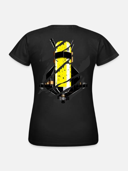 Feuerwehr Druckluftflasche - cooles Geschenk - Frauen T-Shirt - Schwarz