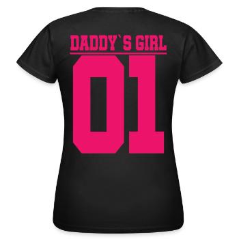 Daddy 01 & Daddys Girl 01 shirt - Women's T-Shirt - black - Back - AI Model Female 172 dark (172cm)