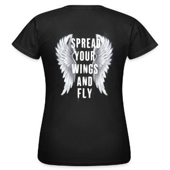 Déployez vos ailes et faites voler Angel Angelwings Wings - T-shirt Femme - noir - Dos - AI Model Female 172 dark (172cm)
