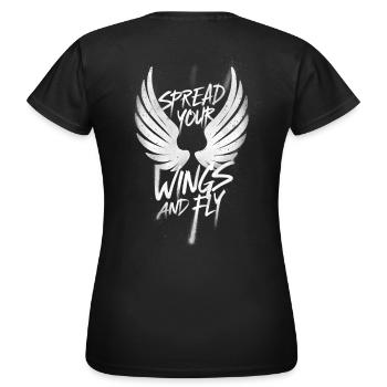 Déployez vos ailes et faites voler Angel Angelwings Wings - T-shirt Femme - noir - Dos - AI Model Female 172 dark (172cm)
