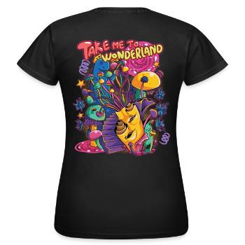 Emmenez-moi au pays des merveilles - T-shirt Femme - noir - Dos - AI Model Female 172 dark (172cm)