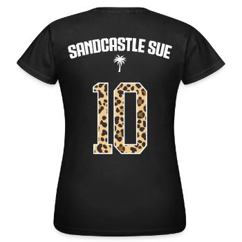 Holiday Name Jersey #10 - Women's T-Shirt - black - Back - AI Model Female 172 dark (172cm)
