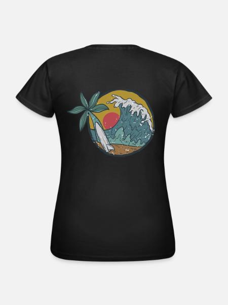 Strand - Frauen T-Shirt - Schwarz