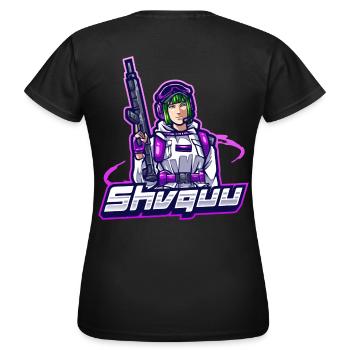 Shvquu - Frauen T-Shirt - Schwarz - Hinten - AI Model Female 172 dark (172cm)